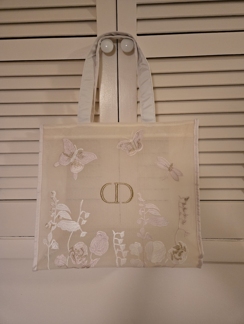Brand new in the package, Authentic Christian Dior large butterfly tote bag